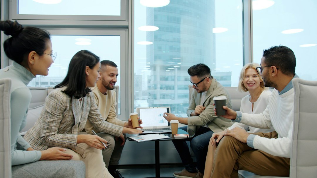 group of people discussing