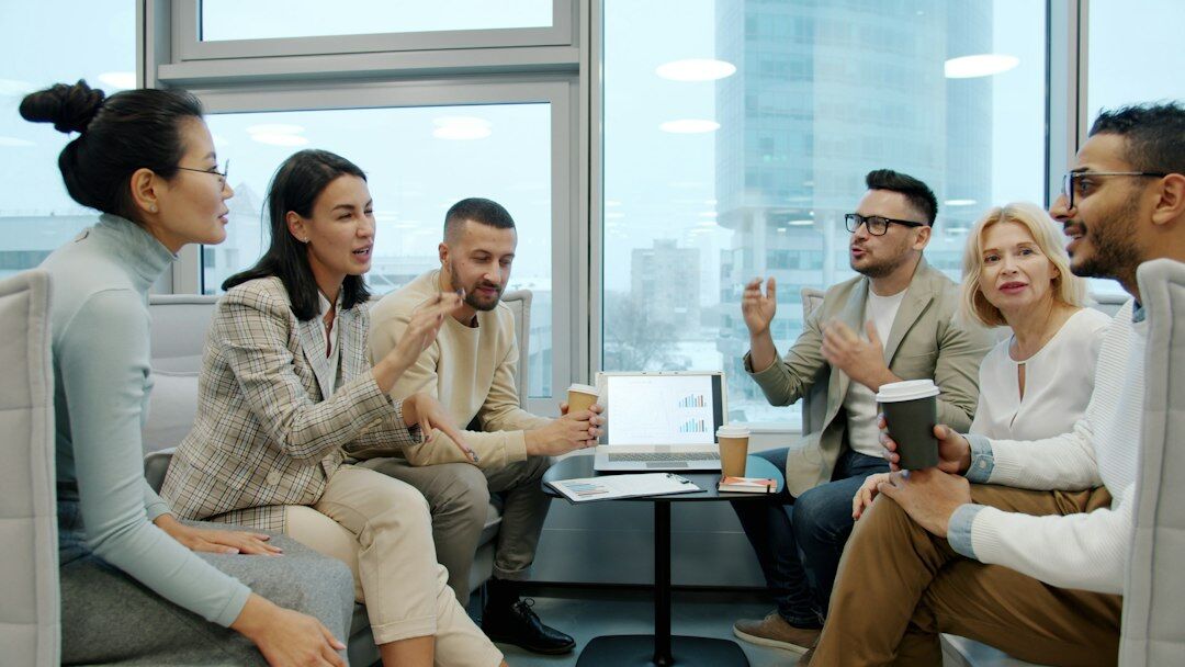 group of people discussing politics